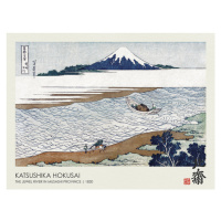 Obrazová reprodukce The Jewel River in Musashi Province (1830), Katsushika Hokusai, 40 × 30 cm