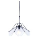 ACA Lighting závěsné svítidlo 1XE27 bílá akryl + černý kov D45XH120CM ORIGAMI EF39P145WH