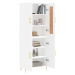 vidaXL Skříň highboard bílá 69,5 x 34 x 180 cm kompozitní dřevo