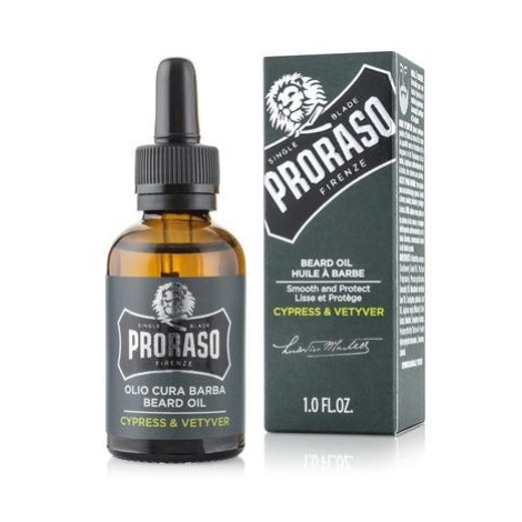 Proraso Beard Oil - Cypress &amp; Vetyver - Ochranný olej na vousy, 30ml