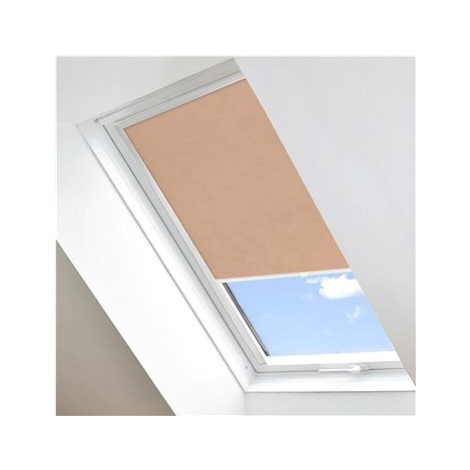 FOA Roleta Látková na střešní okna, Cappuccino, LT 107, Bílý profil, š 60,5 cm, v 100,5 cm