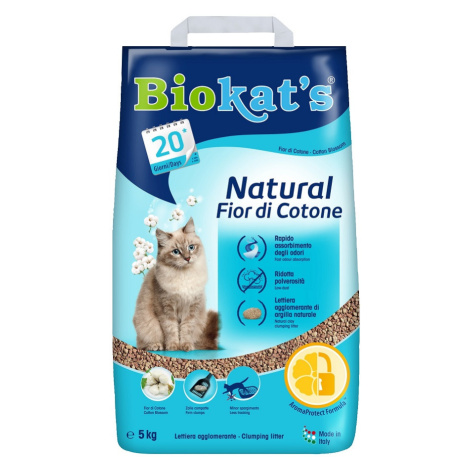 Biokat's Natural Cotton Blossom stelivo pro kočky 5 kg