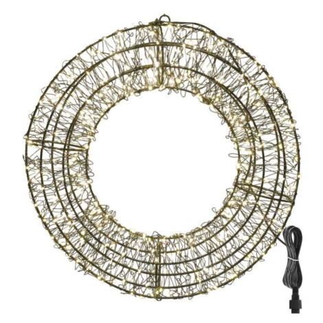 EMOS Vánoční světelný LED věnec Arden teplý bílý