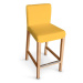 Dekoria Potah na barovou židli Hendriksdal , krátký, slunečně žlutá, potah na židli Hendriksdal 