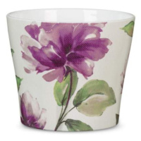 Obal BURGUNDY ROSE 808 keramika fialové květy 13cm