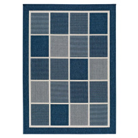 Modrý venkovní koberec Universal Nicol Squares, 120 x 170 cm