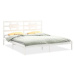 Rám postele bílý masivní dřevo 160 × 200 cm, 3105676