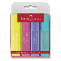Zvýrazňovač Faber-Castell Textliner 1546 pastel - sada 4 barev