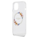 Guess PC/TPU Flowers Ring Glossy Logo MagSafe kryt iPhone 15 Plus čirý