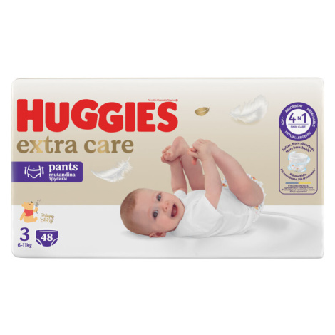 HUGGIES® Kalhotky plenkové jednorázové 3 Extra Care Pants (6-11kg) 48 ks