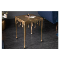 Estila Art-deco příruční stolek Liquid Line ve zlaté barvě 44cm