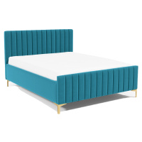 Eka Čalouněná postel SUTRA+ 160x200 cm Barva látky Trinity: (2313) Modrá, Úložný prostor: S dřev