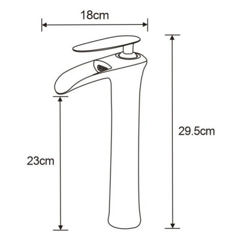 MEXEN Lyra umyvadlová baterie vysoká, bílá/zlatá 745310-25