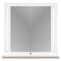 Zrcadlo Lille Bílý Mat/Dub Lefkas + LED