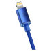 Baseus Crystal Shine odolný opletený kabel USB-C / Lightning 20W 1,2m blue