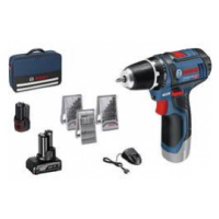 Aku vrtací šroubovák Bosch Professional GSR 12V-15, 12 V, 2 Ah, 4 Ah Li-Ion akumulátor, 2 akumul