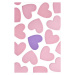 Conceptum Hypnose Dětský koberec Hearts 80x120 cm růžový