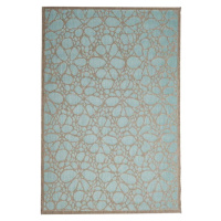 Modrý venkovní koberec Floorita Fiore, 135 x 190 cm