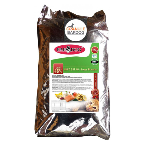 Granule Bardog Hypoalergenní granule pro kočky Hypo Cat 46 - Losos Brambor 32/18 - 10 kg
