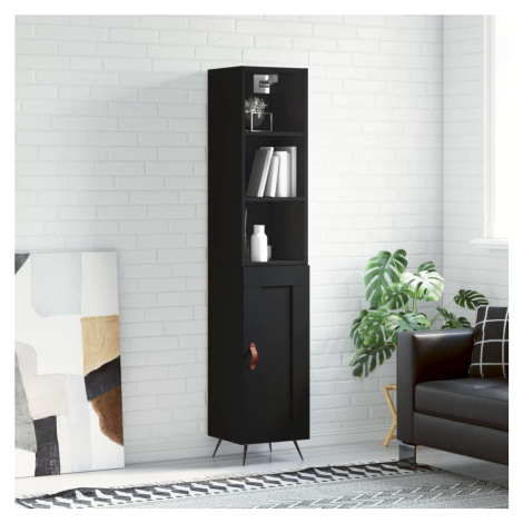 vidaXL Skříň highboard černá 34,5 x 34 x 180 cm kompozitní dřevo