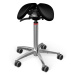 Sedlová židle Salli SwingFit Barva čalounění: Kůže - svetlo šedá #01085, Konstrukce: černá + mas