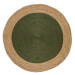 Zeleno-přírodní barvě kulatý koberec ø 90 cm Mahon – Universal