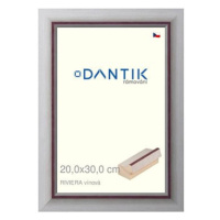 DANTIK rámeček 20 × 30, RIVIERA vínový sklo čiré