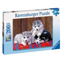 Ravensburger 12823 puzzle štěňata husky 200 dílků xxl
