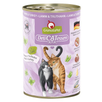 GranataPet pro kočky – Delicatessen konzerva jehněčí maso a krocan 6× 400 g