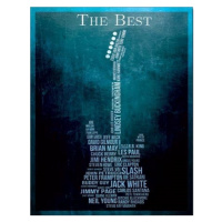 Plechová cedule The Best - Guitarists, (32 x 41 cm)