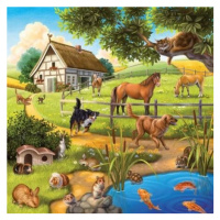 RAVENSBURGER-Domácí zvířata 3 x 49d - puzzle