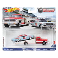 Mattel hot wheels team transport '61 impala a '72 chevy ramp truck