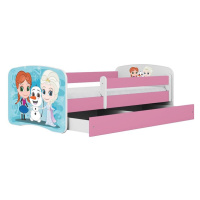 Dětská postel Babydreams+SZ růžová 70x140 Země ledu