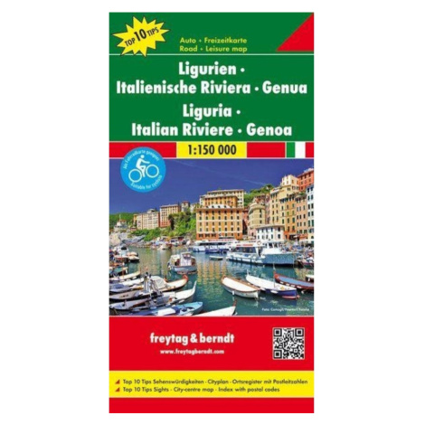 AK 0631 Ligurie - Italská riviéra - Janov 1:150 000 / automapa+ mapa volného času FREYTAG-BERNDT