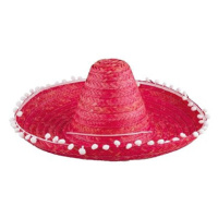 Funny Fashion Mexické sombrero, červené, 50 cm