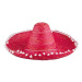 Funny Fashion Mexické sombrero, červené, 50 cm