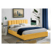 Signal Manželská postel MONTREAL VELVET 160 s úložným prostorem Barva: Curry / tap.193