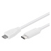 PremiumCord Kabel USB 3.1 konektor C/male - USB 2.0 Micro-B/male, bílý, 0,6m - ku31cb06w