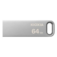 Kioxia USB flash disk, USB 3.0, 64GB, Biwako U366, Biwako U366, stříbrný, LU366S064GG4