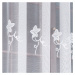Dekorační vzorovaná záclona na žabky KARMINA LONG bílá 300x250 cm (cena za 1 kus dlouhé záclony)
