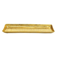 Tác hranatý kovový zlatý 42cm
