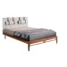 Estila Jedinečná manželská postel Forma Moderna z dřeva šedá 210cm