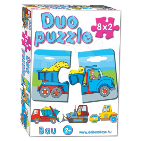 Dohány baby dětské puzzle 2-obrázkové 8 obrázků Duo Pracovní auta 638-4 DOHÁNY