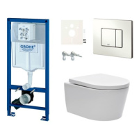 Cenově zvýhodněný závěsný WC set Grohe do lehkých stěn / předstěnová montáž+ WC SAT Brevis SIKOG