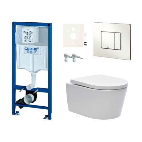 Cenově zvýhodněný závěsný WC set Grohe do lehkých stěn / předstěnová montáž+ WC SAT Brevis SIKOG