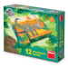 Dino Kostky kubus Jurský svět dřevo 12ks v krabičce 22x18x4cm