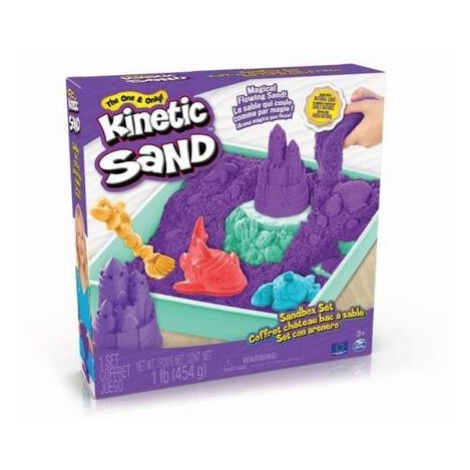 Kinetic sand krabice tekutého písku s podložkou fialová barva