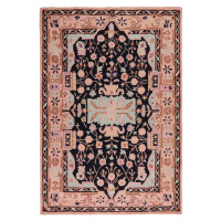 Flair Rugs koberce Kusový koberec Wool Loop Blossom Pink/Black - 160x230 cm