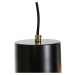 Industriální závěsná lampa černá se zlatým podlouhlým 3-světlem - Raspi