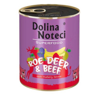 Dolina Noteci SUPERFOOD 800g srnčí a hovězí maso pro psy 80% masa